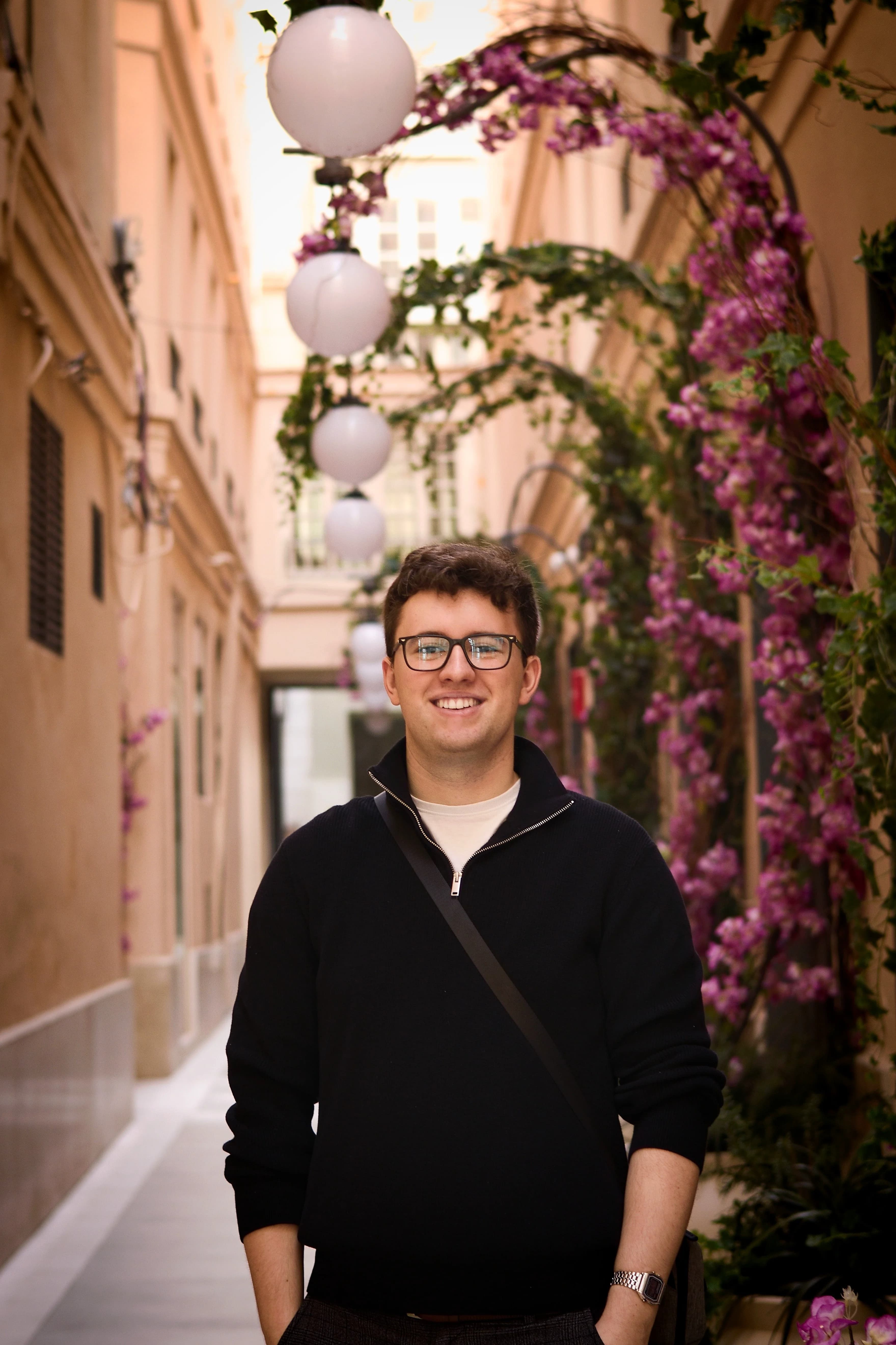 Branislav Mateas in an outdoor arcade